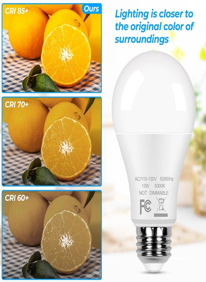 GoBright 12-Pack A19 LED Light Bulbs, 100W Equivalent Bulbs, 13W 5000K Daylight White LED Bulb with Standard E26 Medium Base, Super Bright 1500 Lumens, CRI85+, No Flicker Non-Dimmable Bulbs for Lamp - Image 4