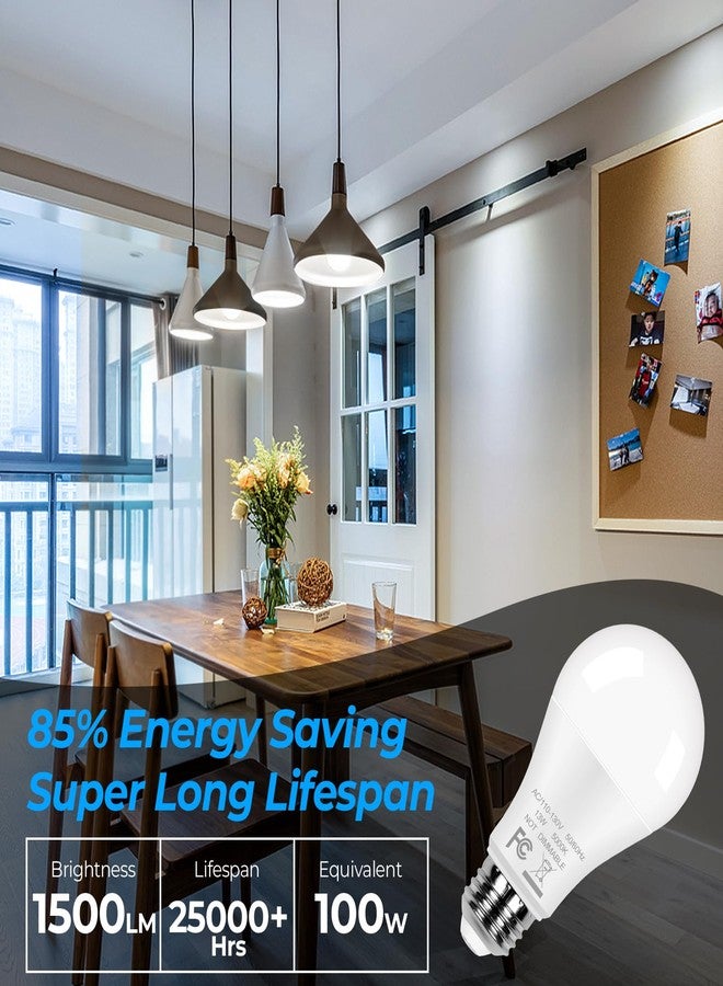 GoBright 12-Pack A19 LED Light Bulbs, 100W Equivalent Bulbs, 13W 5000K Daylight White LED Bulb with Standard E26 Medium Base, Super Bright 1500 Lumens, CRI85+, No Flicker Non-Dimmable Bulbs for Lamp - Image 3