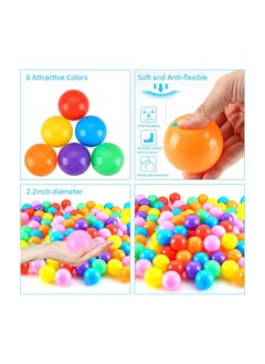 HEXABEX 50PC Toy Ball, Colorful Baby Ocean Ball, Reusable Durable Elastic Ball, Ideal Baby Toddler Ball, Kids Swimming Pool Water Toys Multicolor 31.4x29x18cm  - Image 2