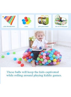 HEXABEX 50PC Toy Ball, Colorful Baby Ocean Ball, Reusable Durable Elastic Ball, Ideal Baby Toddler Ball, Kids Swimming Pool Water Toys Multicolor 31.4x29x18cm  - Image 5