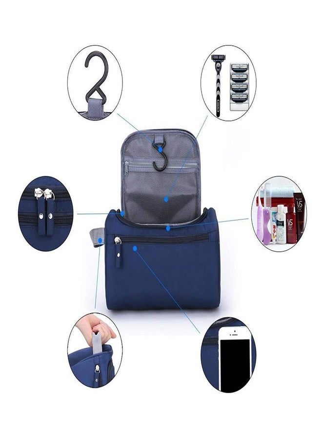 PUHBRHY Travel Toiletry Bag for Men and Women Waterproof Drop Kit Packing Organizer for Travel Essentials Bathroom Shower Bags with Hook (Blue) - Image 4