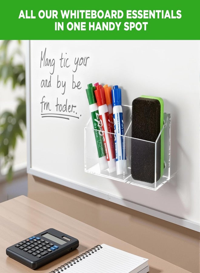 Banafich Magnetic Dry Erase Marker Holder for Whiteboard, Acrylic Magnet Pen Holder for Refrigerator Fridge, Marker Holder for Classroom Teacher, Pencil Cup, Office Accessories Decor, Locker Organizer - Image 4