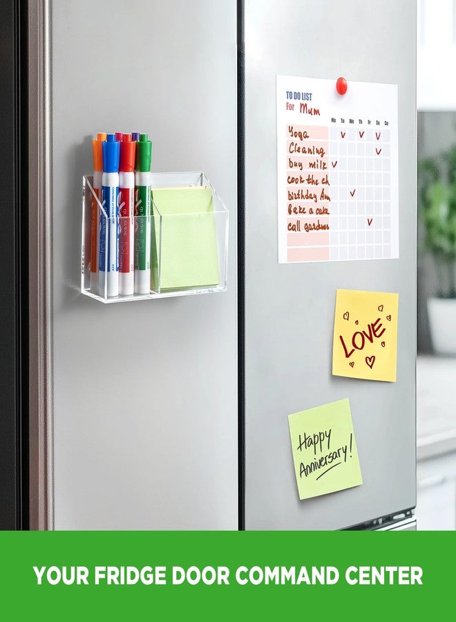 Banafich Magnetic Dry Erase Marker Holder for Whiteboard, Acrylic Magnet Pen Holder for Refrigerator Fridge, Marker Holder for Classroom Teacher, Pencil Cup, Office Accessories Decor, Locker Organizer - Image 5