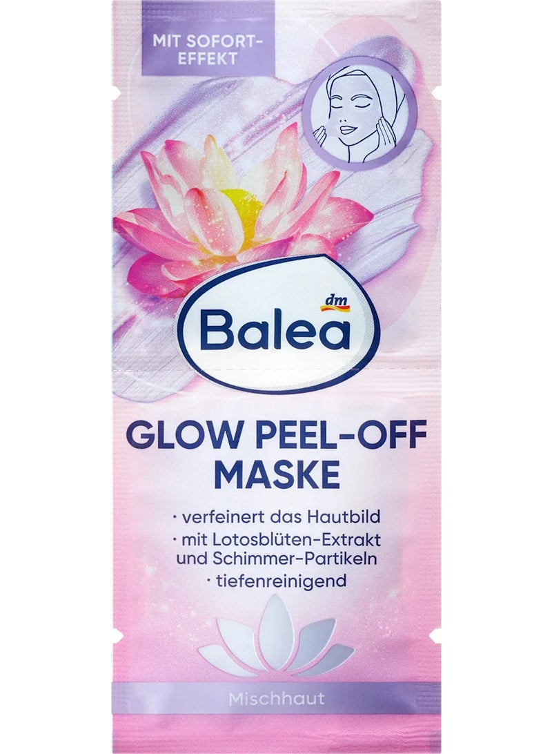 Balea Glow Peel-Off Face Mask 2x8ml – Brightening & Radiance Boost - Image 1