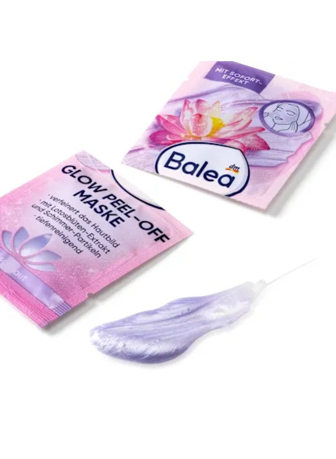 Balea Glow Peel-Off Face Mask 2x8ml – Brightening & Radiance Boost - Image 2