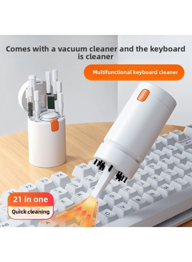 Computer Cleaning Suit Keyboard Cleaning Screen Cleaner Camera Mobile Phone Tablet Dedicated Portable Headset Dust Removal Brush-Color:Q32★White [32-in-1 Multifunctional Cleaning Set] - Image 2