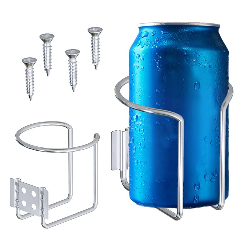 Skywin Wall Mounted Cup Holder 2 Pack Boat Cup Holder for Yacht Truck Car and RV Installs on Walls and Railings Wall RV Cup Holder fits Drink Cans Bottles and Cups Screw Mount