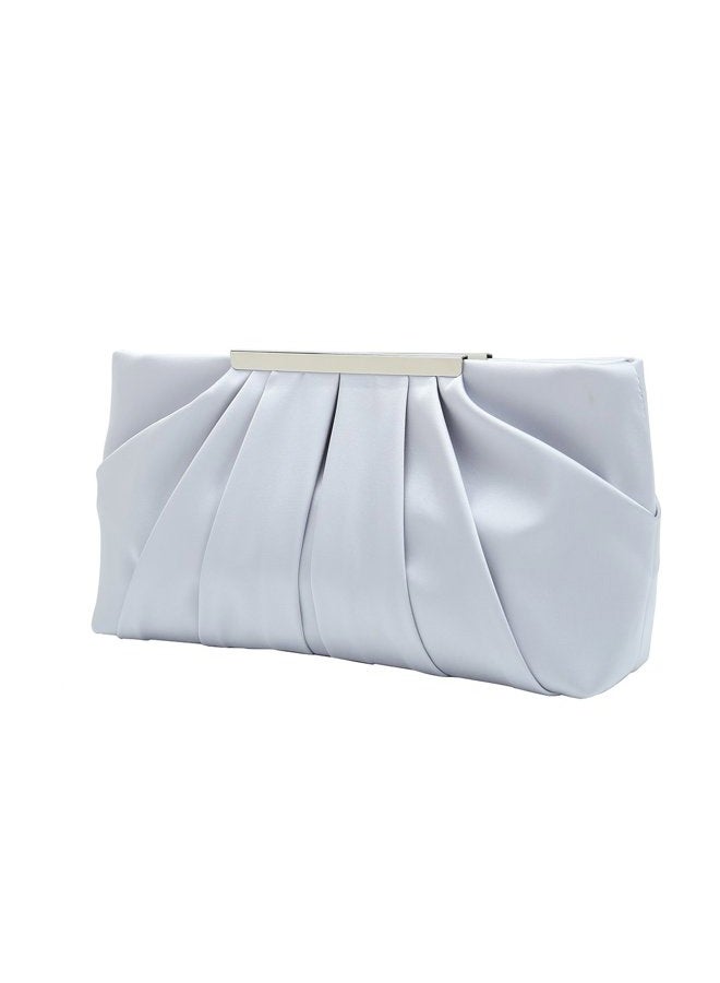 Charming Tailor Clutch Evening Bag Elegant Pleated Satin Formal Handbag Simple Classy Purse for Women - Image 1