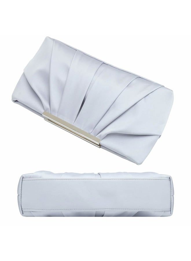 Charming Tailor Clutch Evening Bag Elegant Pleated Satin Formal Handbag Simple Classy Purse for Women - Image 5
