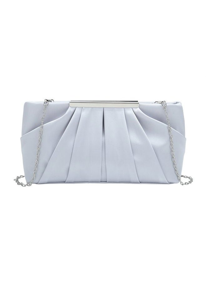 Charming Tailor Clutch Evening Bag Elegant Pleated Satin Formal Handbag Simple Classy Purse for Women - Image 2