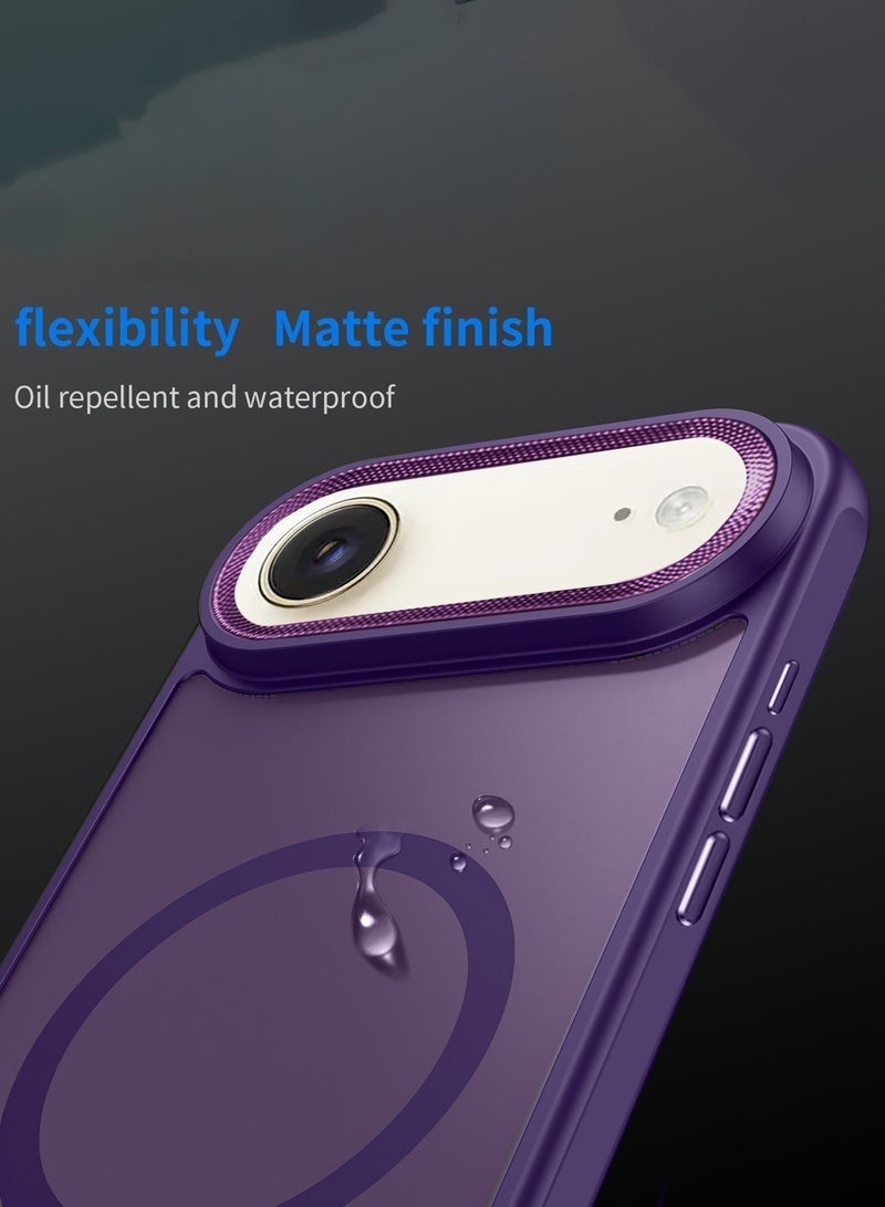 ELTRAZONE iPhone Air 5G 2025 Hard Silicone Hybrid Translucent Case | Slim Stylish Magnetic MagSafe Compatible Shockproof Protective Phone Cover (MCMPMN) – Eggplant Purple - Image 2