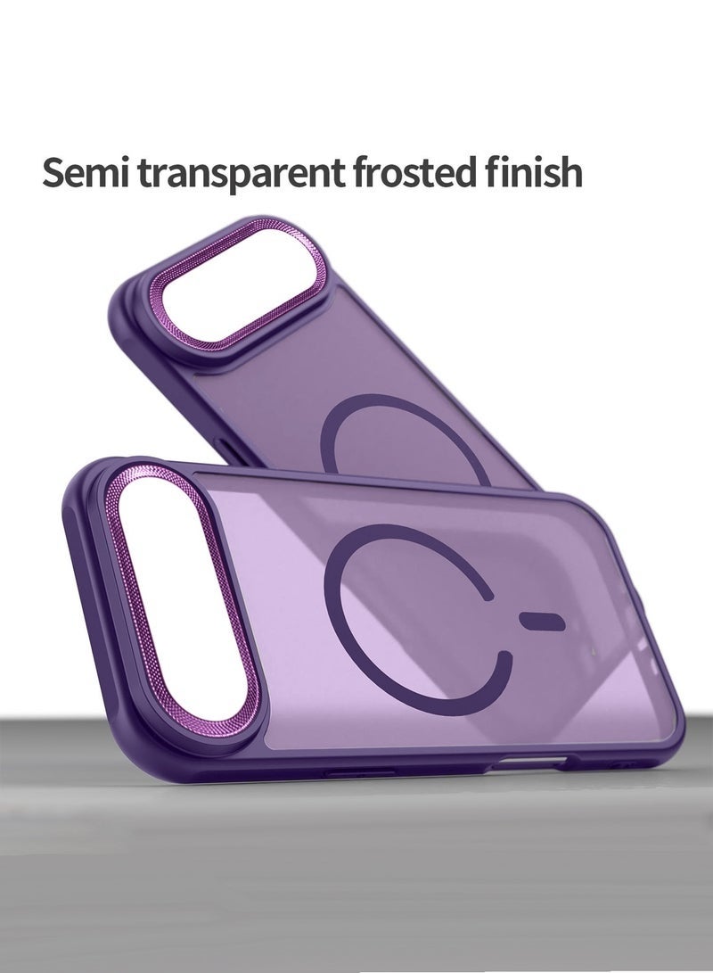 ELTRAZONE iPhone Air 5G 2025 Hard Silicone Hybrid Translucent Case | Slim Stylish Magnetic MagSafe Compatible Shockproof Protective Phone Cover (MCMPMN) – Eggplant Purple - Image 5