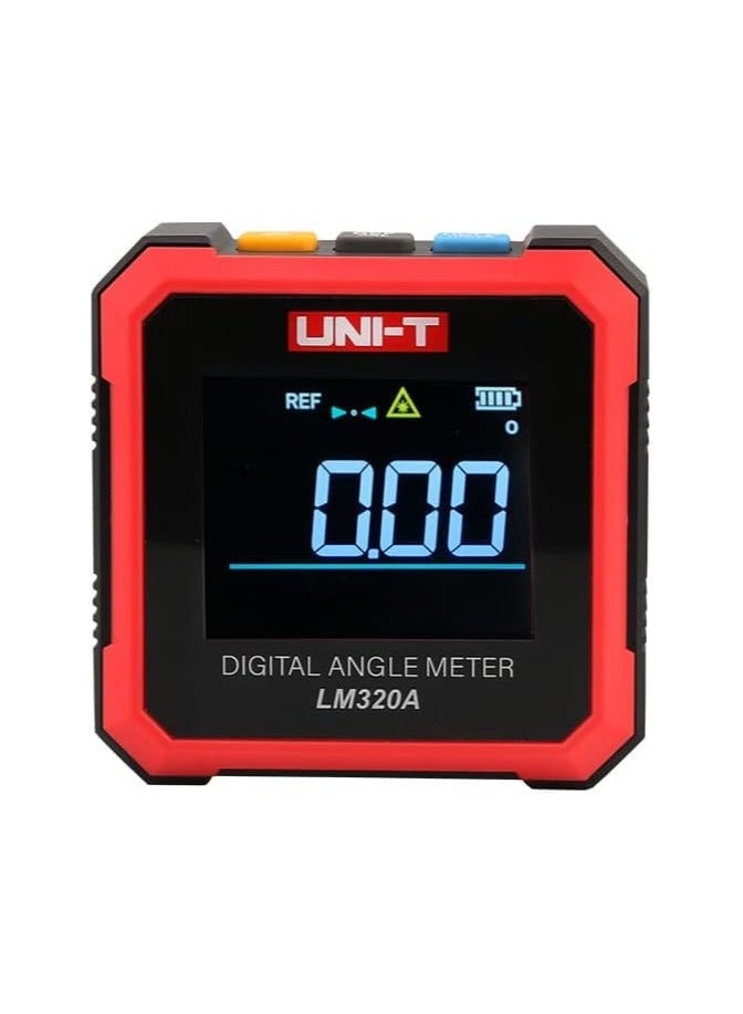 UNI-T LM320A Electronic Angle Meter Digital Protractor Magnetic Inclinometer Angle Tester Bevel Box Backlight – 2 magnet side – without laser - Image 1