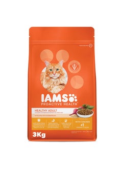 Iams Adult Dry Cat Food with Chicken 3kg  - Image 1