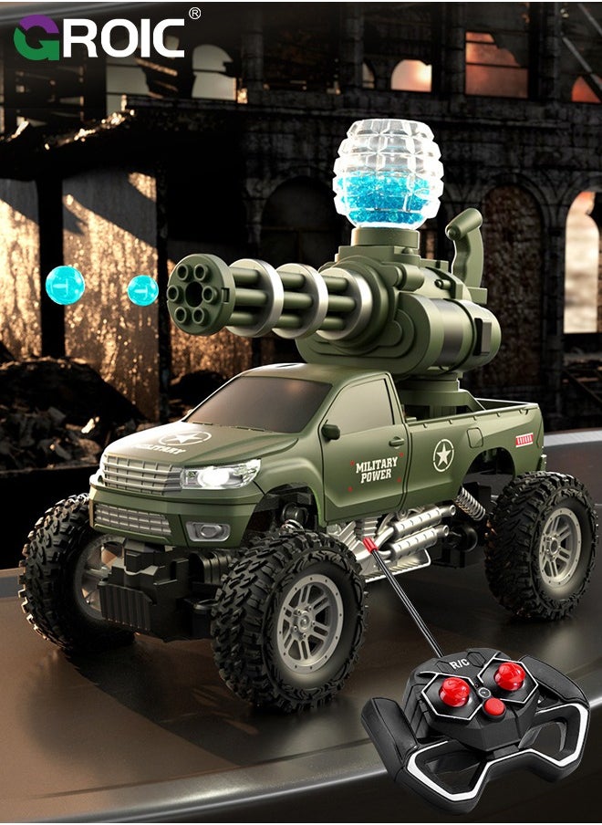 GROIC RC Off-road Pickup Truck That Shoots, RC Off-road Water Bullet Shooting Remote Control Cars, Kids 4WD Battle Stunt Car,All Terrain RC Pickup Truck , Remote Control Water Bullet Shooting Car Toy  - Image 1