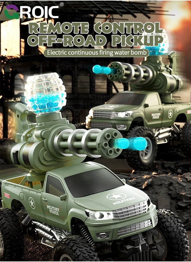 GROIC RC Off-road Pickup Truck That Shoots, RC Off-road Water Bullet Shooting Remote Control Cars, Kids 4WD Battle Stunt Car,All Terrain RC Pickup Truck , Remote Control Water Bullet Shooting Car Toy  - Image 2