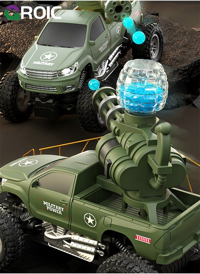GROIC RC Off-road Pickup Truck That Shoots, RC Off-road Water Bullet Shooting Remote Control Cars, Kids 4WD Battle Stunt Car,All Terrain RC Pickup Truck , Remote Control Water Bullet Shooting Car Toy  - Image 3