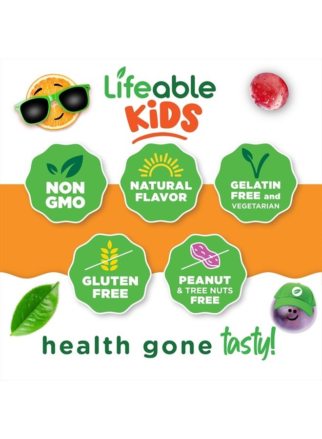 Lifeable Vitamin B12 for Kids | 1000 mcg | Great Tasting Vitamin B12 Gummies | Gluten Free, Vegan B12 Vitamins | B12 Vitamins for Energy, Mood and Nervous System Support | 90 Gummies - Image 1