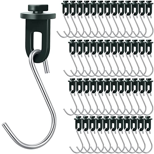 Ripeng 50 Pieces Greenhouse Hooks Hanger Twist Clips Greenhouse Fixing Clips with Stainless Steel S Hooks for Outdoor Garden Hanging Plants Plastic Insulation Netting Shading - Image 1