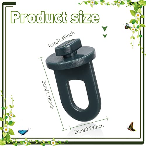 Ripeng 50 Pieces Greenhouse Hooks Hanger Twist Clips Greenhouse Fixing Clips with Stainless Steel S Hooks for Outdoor Garden Hanging Plants Plastic Insulation Netting Shading - Image 2