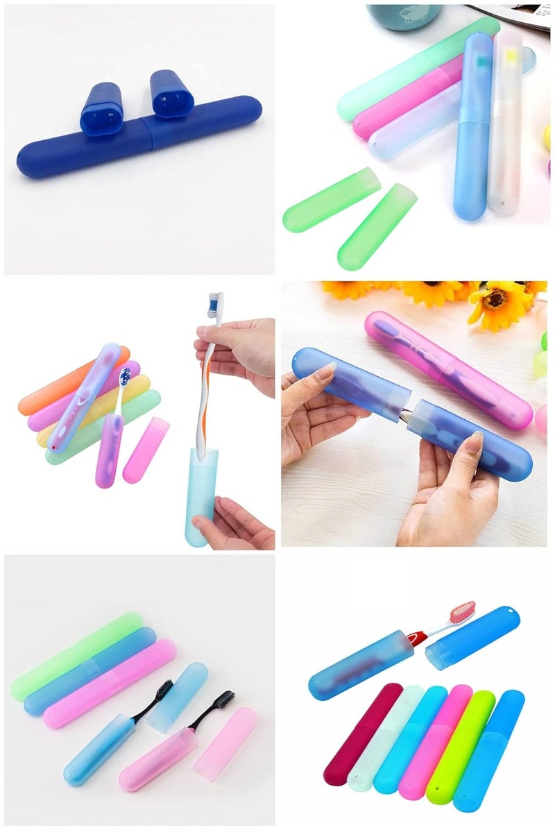Meswarn Toothbrush Container Cap Caps Cover Covers Case Holder Cases for Travel Hiking Home use Pack of 2 Multicolor - Image 5