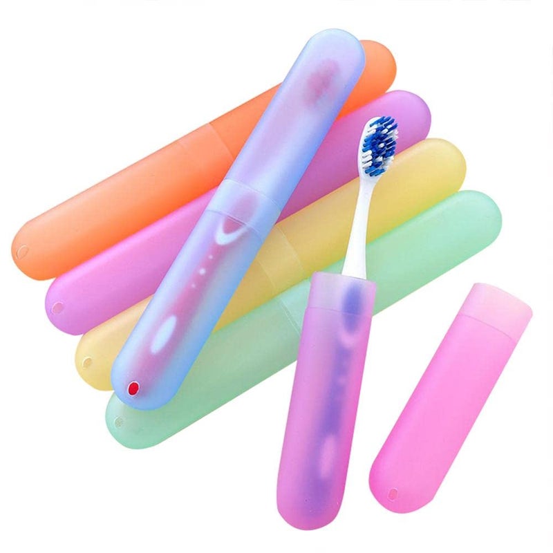 Meswarn Toothbrush Container Cap Caps Cover Covers Case Holder Cases for Travel Hiking Home use Pack of 2 Multicolor - Image 4