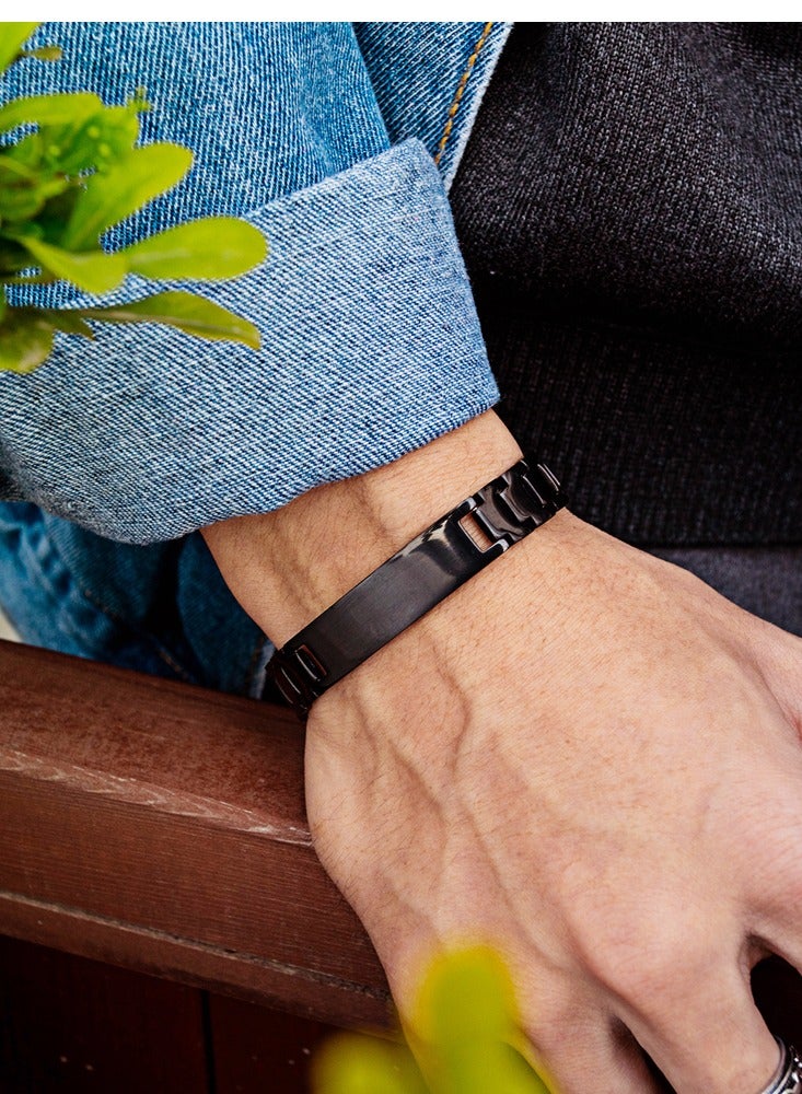 Men's Link Cuff Bracelet Fashionable Business Jewelry Bracelet  - Image 2