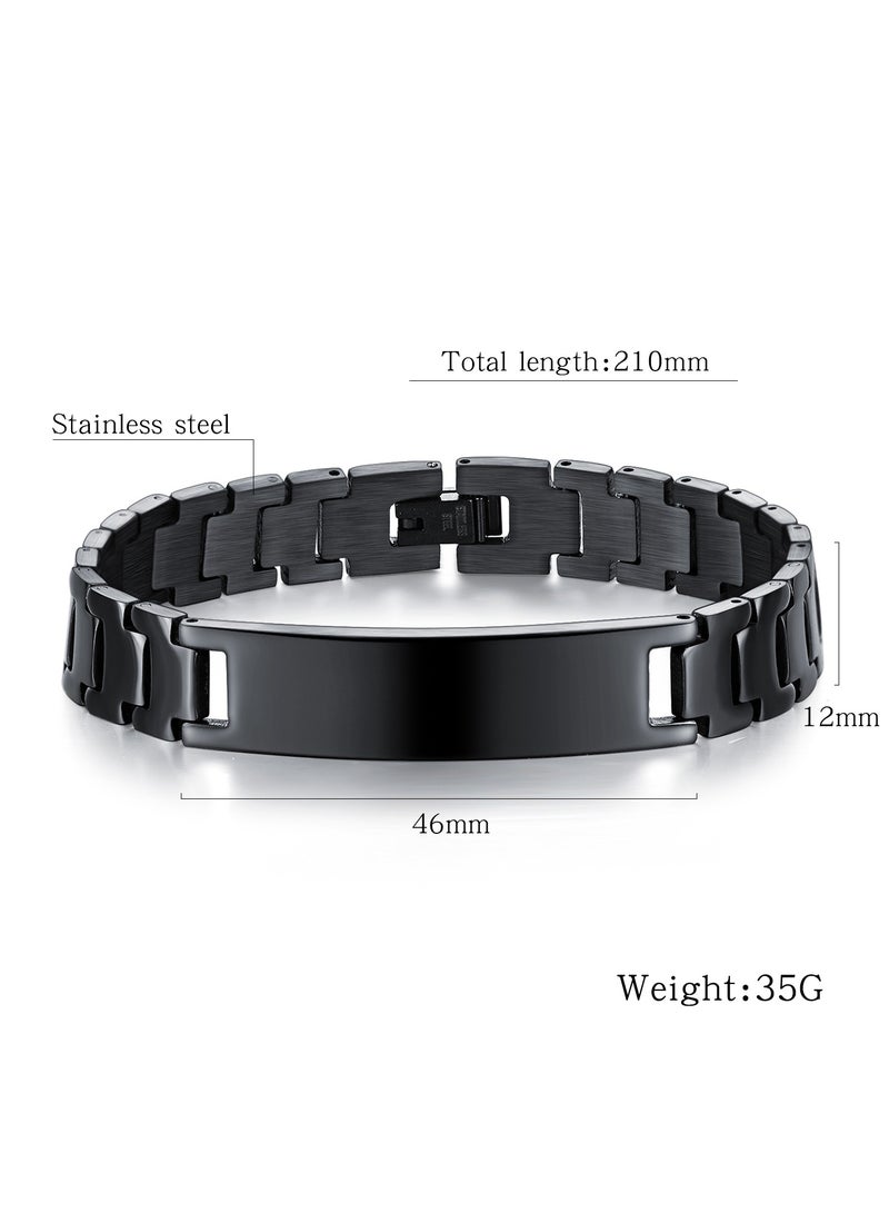 Men's Link Cuff Bracelet Fashionable Business Jewelry Bracelet  - Image 3