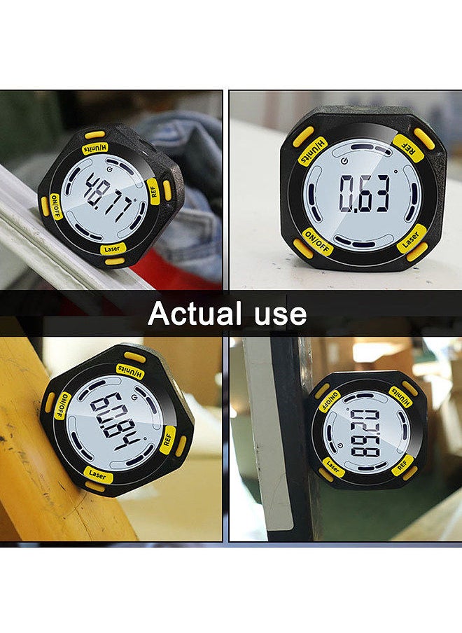 Generic - 5-Sided Strong Magnetic Inclinator Digital Level and Angle Finder Versatile 4 * 90° Inclinometer LCD Display Dipmeter Gauge 4 Unit Switchable - Image 1