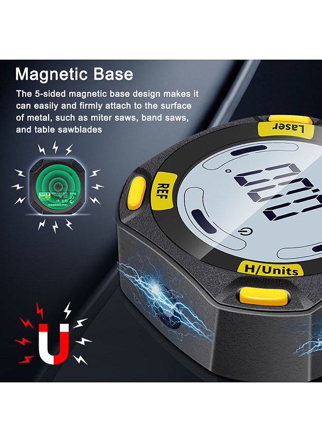 Generic - 5-Sided Strong Magnetic Inclinator Digital Level and Angle Finder Versatile 4 * 90° Inclinometer LCD Display Dipmeter Gauge 4 Unit Switchable - Image 1