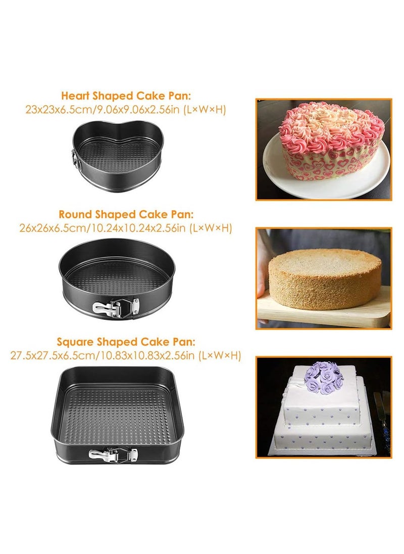 3-Piece Non Stick Cake Moulds Set