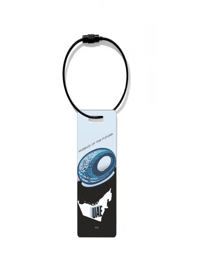 SeQr Smart Lost & Found Luggage Tag - Metal QR Travel ID Tag with Wire Cable for Suitcase, Backpack, Stroller, Golf Bag - Scan & Find Digital Souvenir Tag - Smart Travel Accessory/Dubai Souvenir - Image 2