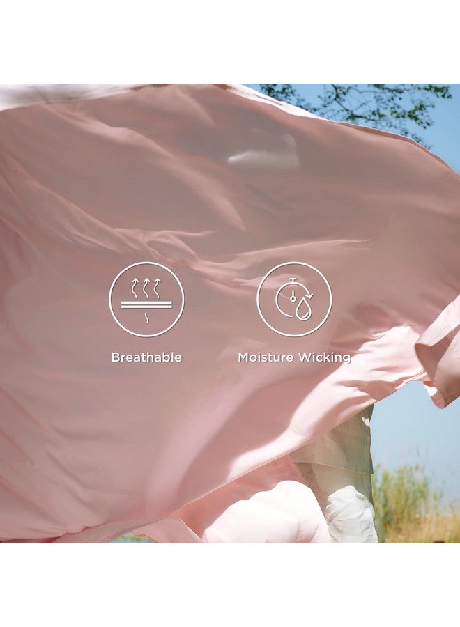 Bedsure Bedsure King Size Sheet Set, Cooling Sheets King, Rayon Derived from Bamboo, Deep Pocket Up to 16", Breathable & Soft Bed Sheets, Hotel Luxury Silky Bedding Sheets & Pillowcases, Pink  - Image 4