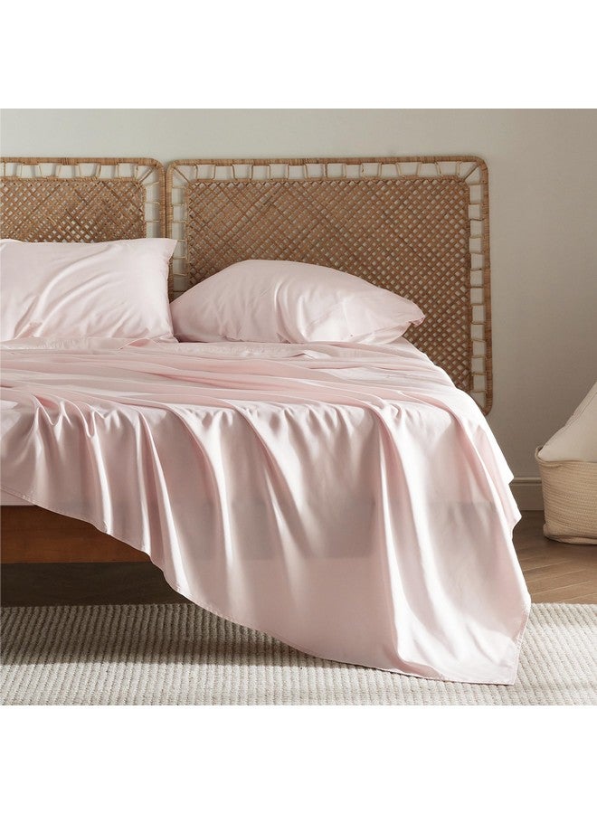 Bedsure Bedsure King Size Sheet Set, Cooling Sheets King, Rayon Derived from Bamboo, Deep Pocket Up to 16", Breathable & Soft Bed Sheets, Hotel Luxury Silky Bedding Sheets & Pillowcases, Pink  - Image 2