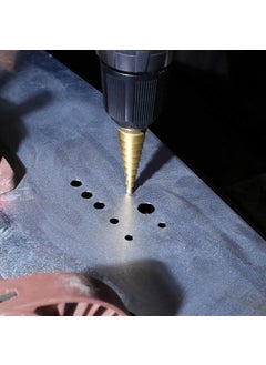 Rangwell Rangwell 9 Steps Sizes HSS Hex Titanium Step Drill Bit Hole Cutter Carbon Steel Sheet Iron Insulation Boards Wood420mm  - Image 3
