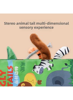 Generic Baby Animal Tail Cloth Book Science And Education Toy Early Education Educational Tear Not To Rip Baby Ring Paper Children's Picture Book Enlightenment Book-Color:Farm Animals (4 Pages, 8 Sides) With Gum  - Image 4