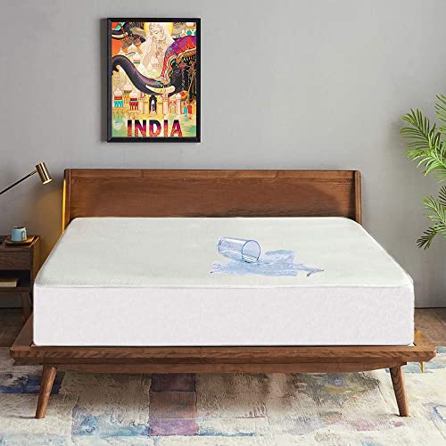 Trance Cotton Feel Terry 80 x 60 inch Ultra Soft Waterproof Mattress Protector | Breathable - Hypoallergenic Fitted Style Mattresses Cover (80x60 inch | 6.66x5 feet, White - Pack of 1) - Image 2