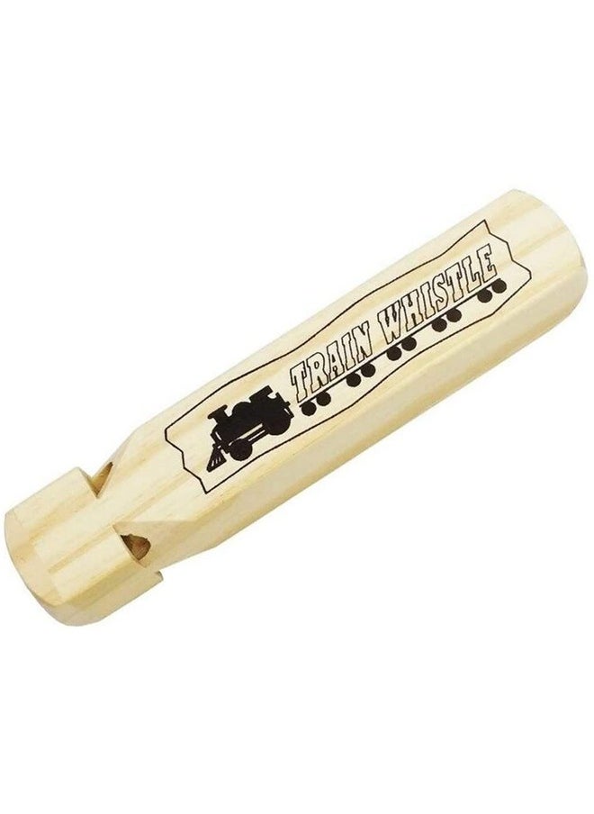 MLOLM Solid Wood Train Whistle 4 Tone, Role Play Lover Wooden Whistle Thomas For Educational Party Favorstoy Gift Prop Contest Or Carnival Prize  - Image 1
