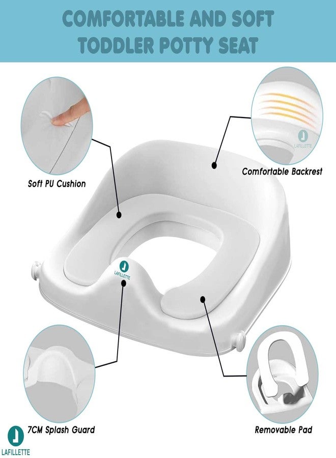 LAFILLETTE Adjustable Step & Seat Height Potty Seats for Toddlers Boys Girls (SKY BLUE) - Image 3