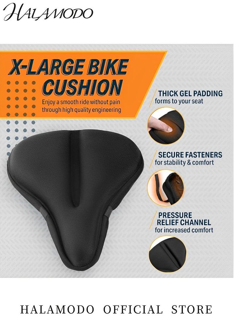 هالامودو مقعد دراجة مقعد دراجة قابل للتنفس ومقاوم للماء مع مقعد دراجة تمرين ذكي بمفهوم المنطقة لدراجات BMX وMTB ووسادة مقعد دراجة الطريق للرجال والنساء - Image 2