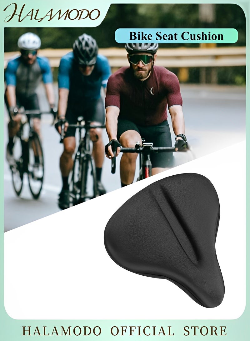 هالامودو مقعد دراجة مقعد دراجة قابل للتنفس ومقاوم للماء مع مقعد دراجة تمرين ذكي بمفهوم المنطقة لدراجات BMX وMTB ووسادة مقعد دراجة الطريق للرجال والنساء - Image 1