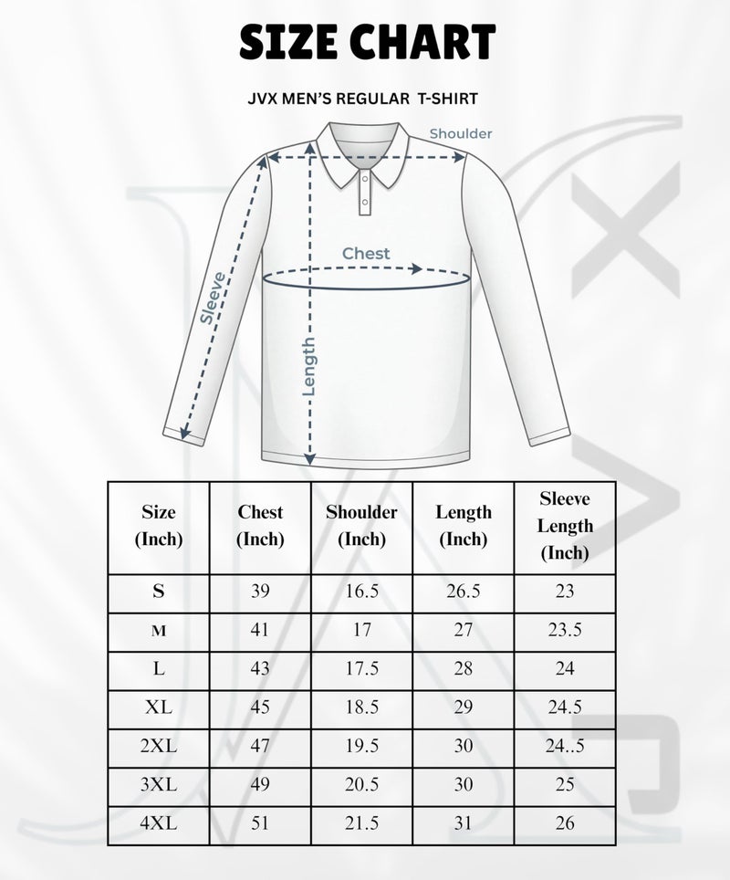 JVX Men T-Shirt | Full Sleeve T Shirt(MRT-209) (in, Alpha, 2XL, Standard, Brown) - Image 4
