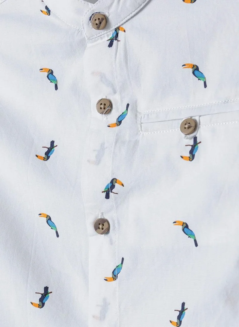 MINOTI Baby Boys' Short-Sleeve Shirt with Allover Print