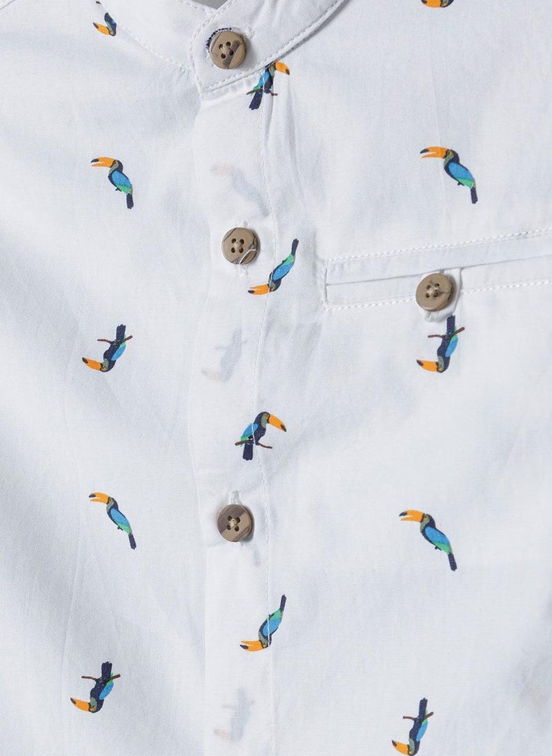 مينوتي قميص بيبي أولادي بأكمام قصيرة وتفاصيل مطبوعة - Image 4