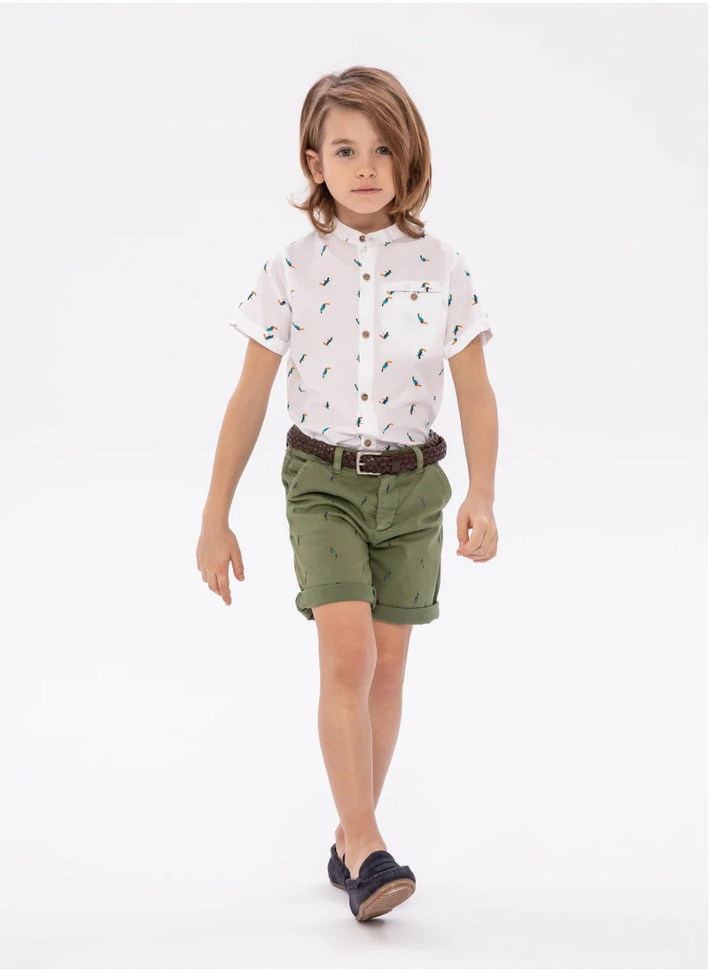 MINOTI Kids Printed Grandad Shirt