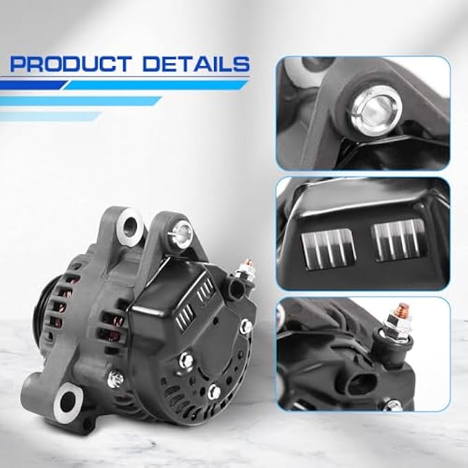 LEAPTREND 8M0057693 Alternator 12V 55A Compatible with Mercury Outboards Marine Engines 135 150 HP SeaPro 2012 & Up 4-Groove Pulley 64mm OD Replace 8M0062515 8M0065239 - Image 4