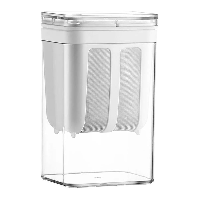 HOPE KART Hope Kart 1100 ml Hung Curd Yoghurt Filter Mesh Strainer Maker Machine for Greek Yogurt Fresh Water Disposible Box for Shrikhand Cheese for Kitchen Tool White Pack of 1  - Image 2
