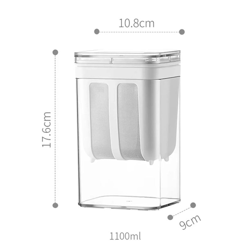 HOPE KART Hope Kart 1100 ml Hung Curd Yoghurt Filter Mesh Strainer Maker Machine for Greek Yogurt Fresh Water Disposible Box for Shrikhand Cheese for Kitchen Tool White Pack of 1  - Image 4