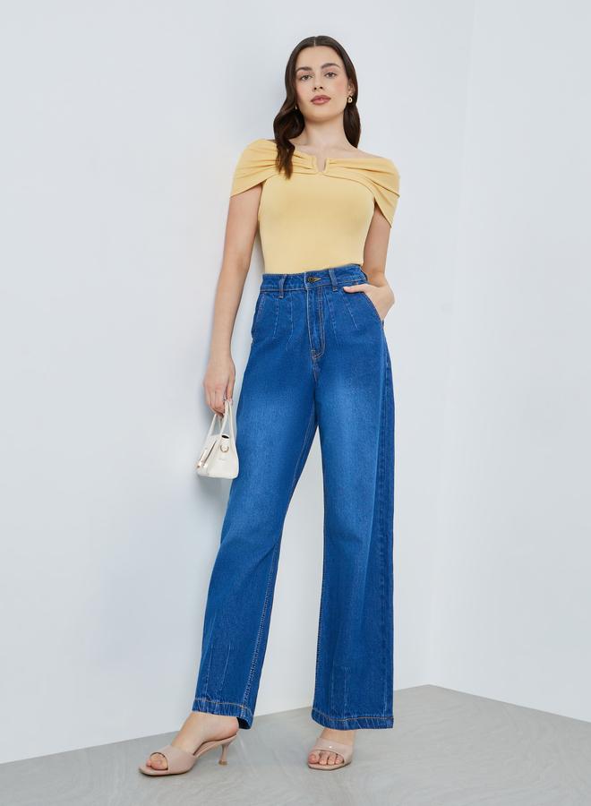 ستايلي بلوزة ضيق مضلع بأكتاف مكشوفة - Image 3