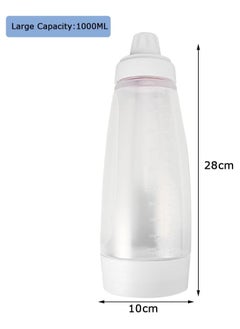 MARKQ Hand Pancake Batter Dispenser with Wire Whisk 1000 ml Batter Mixer Squeeze Bottle Shaker for Cupcake Pancake Crepe Batter Muffins  - Image 2